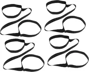 GANAZONO 4pcs Yoga Mat Straps Yoga Mat Sling Yoga Pad for Knees Yoga Mat Carry Strap Carrying Fitness Mat Thick Mat Carrier Stretching Women Stretch Strap Gymnastics Mat Oxford Cloth Black
