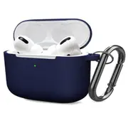 2 Pcs Soft Silicone Case for Airpods Pro Shockproof Hook Protective Bags With Keychain Earbuds Cover
