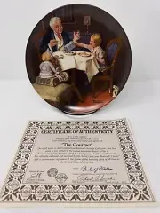 1985 Knowles Norman Rockwell "The Gourmet" Collector Plate NIB