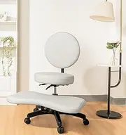 Meditation Chair with Reclining Backrest, Adjustable Height & Leg Rest – Ergonomic Criss Cross & Cross Legged Office Chair with Wheels for ADHD, Kneeling & Yoga Soul Seat