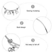 Fabric Bangle Sewer Jewelery Gifts Quilters Charms Scissors Bracelet