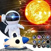 MERTTURM Astronaut Galaxy Planetarium Projector, Star Starry Sky Light Projector with 13 Film Discs/Timer Night Light for Kids/Adults/Room Decor Gift