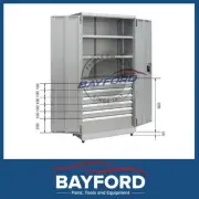 6 DRAWER STORAGE CABINET CHEST TOOLBOX 4 SHELF 6 PARTITIONED DRAWERS