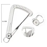Dental Lab Wax Steel Metal Crown Gauge Caliper Ruler Measuring Scale Spring