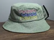 New Culturefly Polaroid Green Corduroy Bucket Hat OSFM