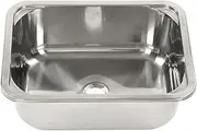 RV Sink, Stainless Steel Single Bowl Bar Prep Sink with Acrylic Chopping Board Hand Wash Basin Sink Bar Sink Kitchen Sink for Workstation RV Trailer Caravan Outdoor Kitchen
