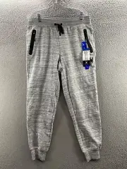 Spyder Pants Mens Large Gray Jogger Sweatpants Tapered Leg Pro Web Zip Pockets