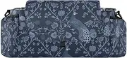 William Morris Style Peacock Dark Blue baby organizer stroller large caddy organizer milk bottle bolsa para carreola accesorios para carros de