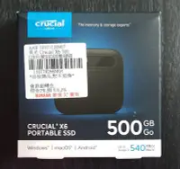 在飛比找Yahoo!奇摩拍賣優惠-Micron Crucial X6 500G 外接式SSD