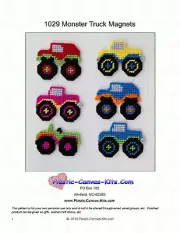 Monster Truck Magnets- Plastic Canvas Pattern or Kit