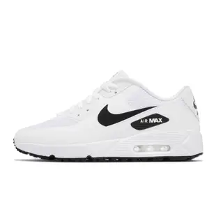 Nike 高爾夫球鞋 Air Max 90 Golf 男女鞋 泡棉中底 氣墊 場內外穿搭 情侶款 白 黑 CU9978-101