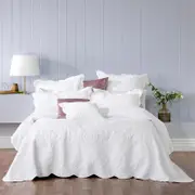Bianca Cordelia Elegant Bedspread W/pillowcase White - King Bed