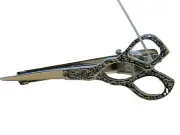 Tie Bar Clasp Clip Necktie Pin Silver Stainless Clamp Novelty Scissors NWT