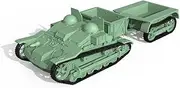 MRY-SFW 1/72 25mm Military Model Kit France Renault UE Tank Destroyer with Trailer