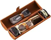 [Fiocias] Polishing Kit for Footwear with Black and Clear Cream Cleaning Tools