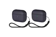 2Pcs For Apple AirPods 2nd generation 3rd Case Soft Shockproof Cover-Dark Blue