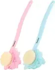 Long Handle Loofah Back Scrubber with Soft Mesh Sponge Pack of 2