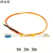 1 2 3M Single Mode LC to OM2 LC Duplex Mode Fiber Optic Conditioning Patch Cable
