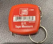 Mini tape measure keychain 6ft.