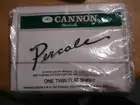 2x Percale One Twin Flat Sheet Cotton/Poly White