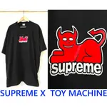 BLACK全新SUPREME X TOY MACHINE惡魔人面獅身像機器人LOGO短T