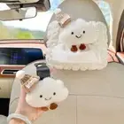 Cloud Car Hooks Cartoon Hat Car Accessories Set Cute Vehicle Trash Can