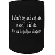 Alcohol Stubby Holder - Whisperer - Funny Novelty Birthday Gift Joke Beer Can Bottle Coolie