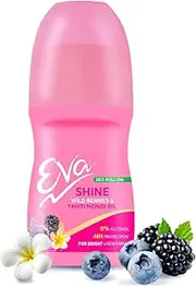 Eva Shine Underarm Roll on Deodorant | With Tahiti Monoi Oil & Wild Berries Extracts | Alcohol & Aluminium Free | 48 H Protection from Odour | Keeps Underarms Bright & Smooth | Skin Friendly | For