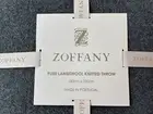 ZOFFANY~Throw~Knit~71”x87”~CHARCOAL/gray~100% LAMBSWOOL~NWT~made in PORTUGAL~