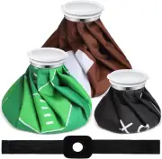 3 Pieces Ice Bag for Injuries Reusable Ice Bags with Adjustable Wrap, Ice Pack f