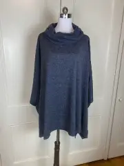 NEW Autograph Ladies Blue Size S/M or 16-20 Pretendy Knit Poncho BNWTags RRP $80