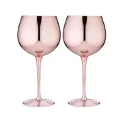 2pc Tempa Aurora Rose Gin Glass Party Drinkware Set