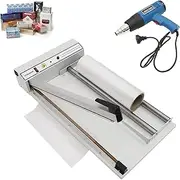 2 in 1 Shrink Wrap Machine, Professional Heat Sealing Machine with Heat Gun and Roll Film, Sealing Length 30 45 60cm, Shrink Wrap Sealer with 9 Gear Temperature Adjustable, for PVC POF Film(300mm)