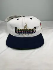 NWT - VINTAGE Olympics Hat Cap Snap Back 1996 Atlanta The Game 90s Blue White
