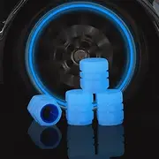 Car Valve Caps 2pcs/4pcs, Universal Fluorescent Luminous Tire Valve Stem Caps, Universal Stem Car Glow Tire Air Caps Cover for Motorcycles, SUV, Trucks, Bicycles&Accessories, Blue