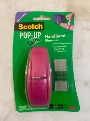 NEW 3M Scotch Pop-Up Handband One Hand Dispenser Refill Pre Cut 75 Tape Strips