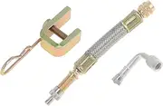X AUTOHAUX 1 Set 90 Degree Copper Tire Valve Extension with Flexible Stainless Steel 100mm Tyre Valve Stem Extender for Car Motorcycle RV Truck Bike