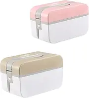HEALEEP Large Medicine Storage Box First Aid Kit Box Lock Multi-functional Medicine Organizer