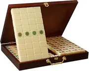 Mah Jong Mahjong Tiles, Ivory Mahjong Tiles Household Hand Mahjong Tiles Dinner Games Mahjong Tiles Acrylic Mahjong Tiles, 144 Sheets (Color : Ivory, Size : 42#)