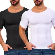 Men's Compression Shirt Body Shaper Undershirts Abdomen Tummy Control Tank Tops