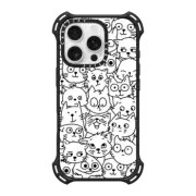 iPhone 16 Pro Bounce Case MagSafe Compatible Cats Selfies Black & White