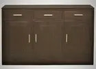 PARIS SOLID MAHOGANY BUFFET TABLE/ SIDEBOARD 3 DRAWERS 3 DOORS CHOCOLATE 138 CM