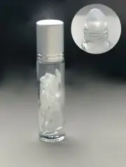 Clear Quartz Gemstone Roller Bottles Essential Oil Crystal Aromatherapy