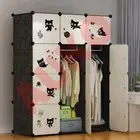 Cute Cat Style Clothes Organizer Cubes Storage Cabinet Wardrobe Book Toy Shelve