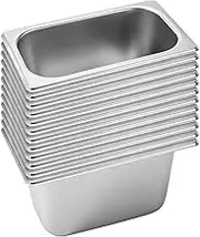 SOGA 12X Gastronorm GN Pan Full Size 1/3 GN Pan 15cm Deep Stainless Steel Tray