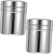 Ciieeo Sturdy Stainless Steel Powder Jar Portable Salt Sugar Pepper Dispenser Kitchen Seasoning Dispenser Condiment Jar Easy to Clean