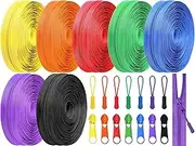 35 Yards 7 Pieces Zipper by The Yard Sewing Zipper Assorted Colors #5 Nylon Coil Zippers with 70 Pieces Zipper Slider Zipper Head 70 Pieces Colorful Zipper Pull for DIY Sewing Tailor Craft Supplies