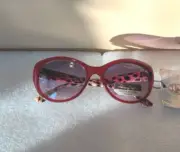 Panama Jack Sunglasses 100% UVA & UVB Red Pink Leopard Spots Design