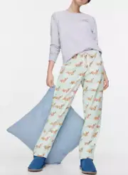 NEW PETER ALEXANDER PENNY PUP DOG PJ SET TOP & FLANNELETTE PANTS M RRP$149.90