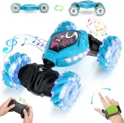 Remote Control Car,2.4Ghz LED Gesture Sensing RC Stunt Car,4Wd Double Sided Rota